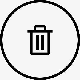 垃圾桶可循环概述按钮图标