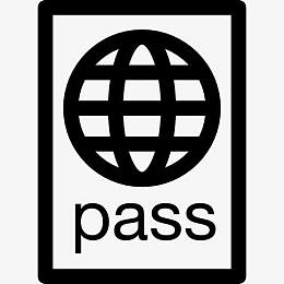 随着全球护照图标