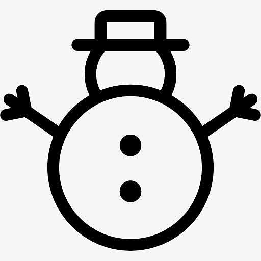 雪人的围巾和帽子图标
