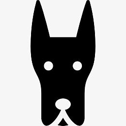 杜宾犬头图标