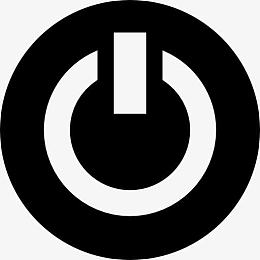 权力的象征一圈黑色和白色图标