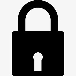 保护标志锁定的挂锁图标