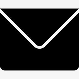 新的电子邮件回黑色信封符号界面图标