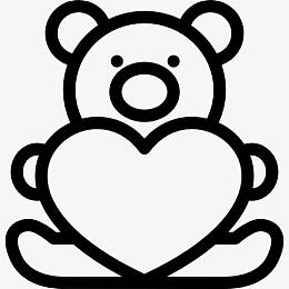 Teddy Bear的心图标
