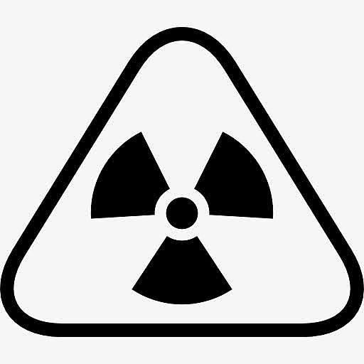 辐射警告三角标志图标