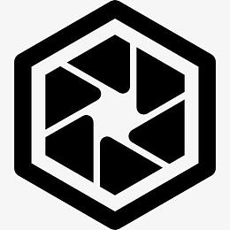 六角膜形界面符号图标
