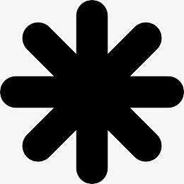 星号黑星形状图标