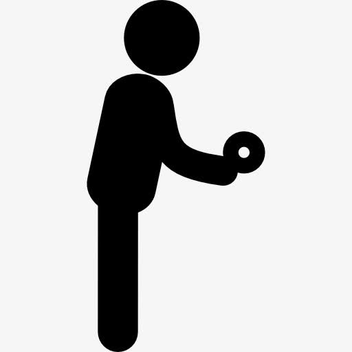 站着的人的剪影拿着一盘图标