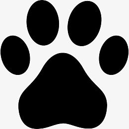 爪黑色形状图标