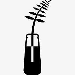 蕨类植物在花瓶图标