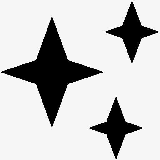 星星天气符号三形状图标