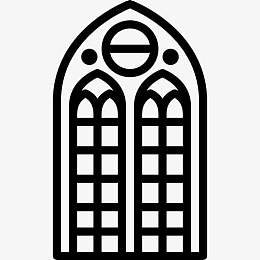 教堂的窗户，图标