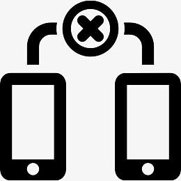 断开手机图标