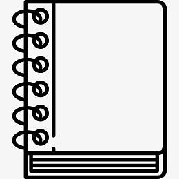 线圈装订的笔记本图标