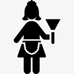 清洁女工图标