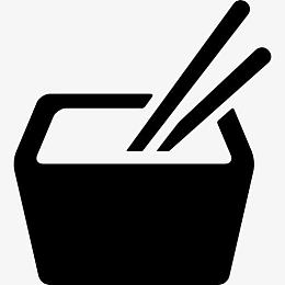 日本的食物用筷子图标