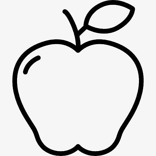 苹果果实与叶片图标