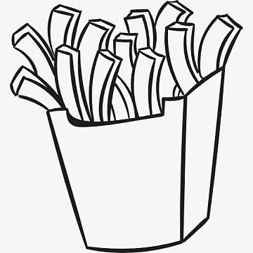 卡通美味西式简餐png薯条集装箱图标png快餐美食图标aipng矢量黑色
