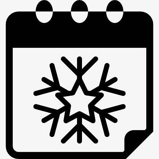 冬天下雪天的圣诞界面符号图标