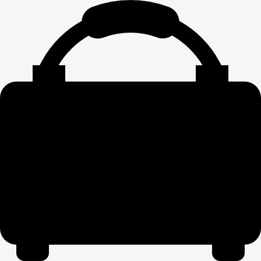 黑公文包形状图标