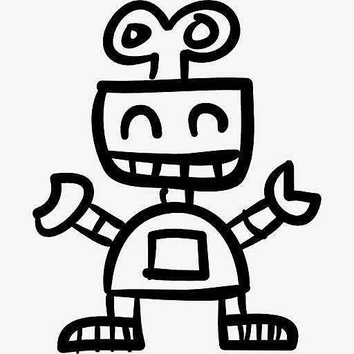 机器人手拉玩具图标