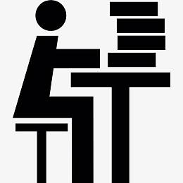 学生在前面的一堆书图标