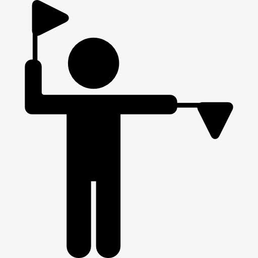 人指挥旗帜图标