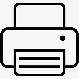 打印机概述象征的工具图标