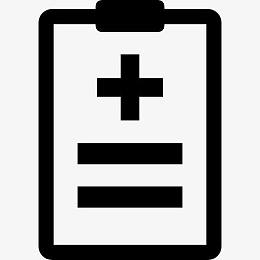 剪贴板上的临床病史医学论文图标