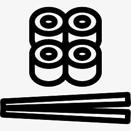 寿司和筷子图标