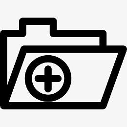 临床历史文件夹加号图标