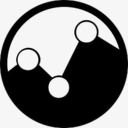 流量分析圆形符号图标