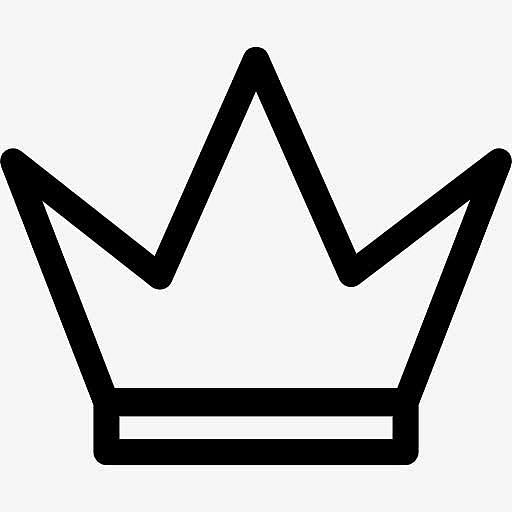 王冠的直线设计图标