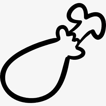 肉骨头肉概述手工绘制的食物图标