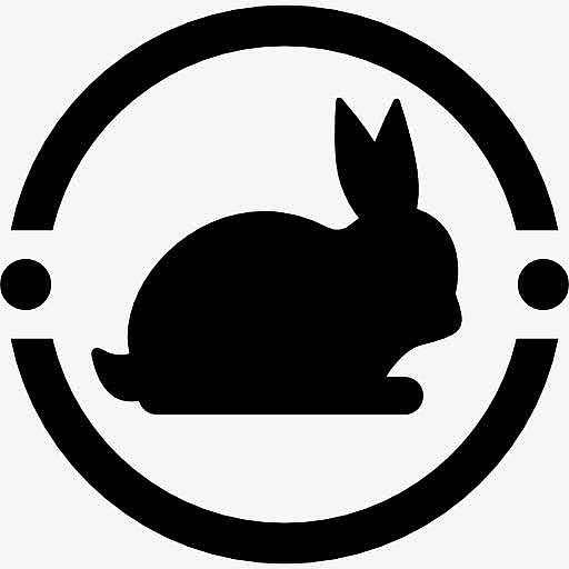 兔子一个圆圈内图标