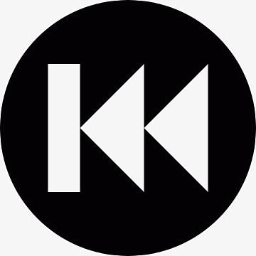 倒带的圆形按钮图标