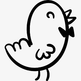 鸟与蝴蝶领结图标