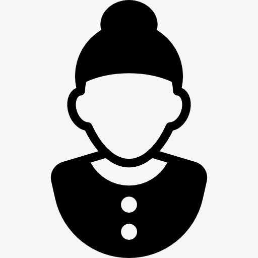 女人与债券和buttonsuser图标