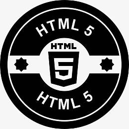 HTML 5复古的圆形徽章图标
