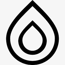 两个水滴大小概述形状图标