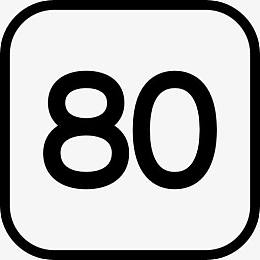 80速度限制图标