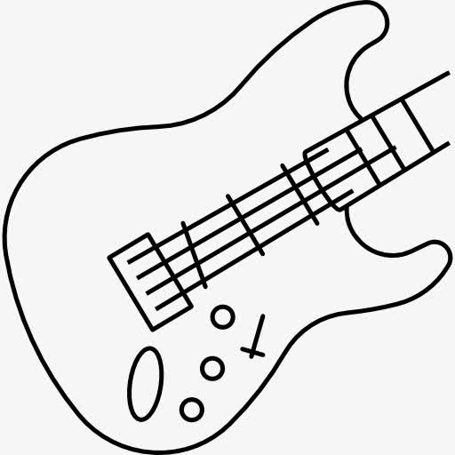电吉他简笔画画法图片