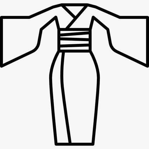 女性和服图标