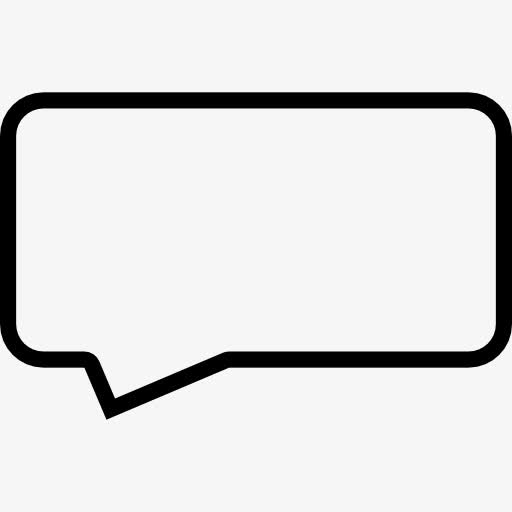 消息气泡轮廓矩形图标免抠素材免费下载_觅元素51yuansu.com