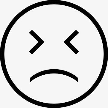 悲伤的表情轮廓图标