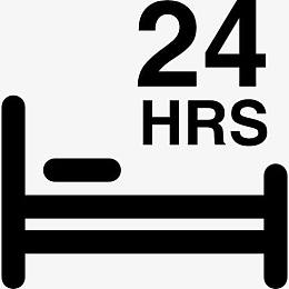 24个小时躺在床上图标