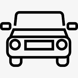 汽车轮廓正面图标