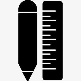 铅笔和尺子图标