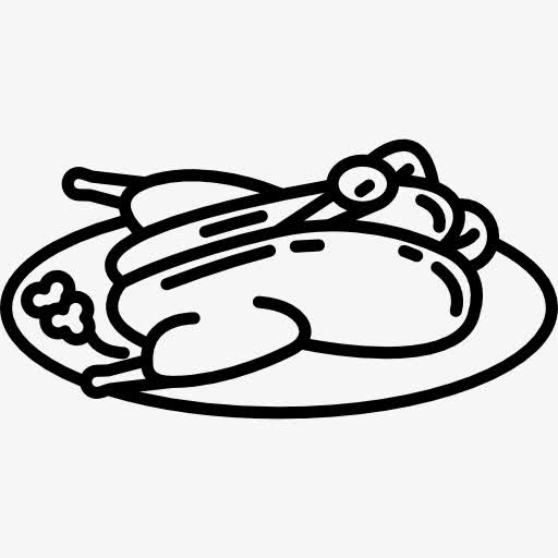 北京烤鸭简笔画手绘图片