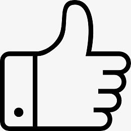 拇指向上中风图标